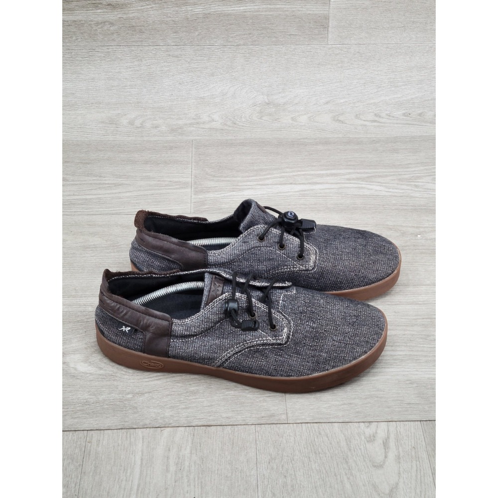 Chaco Davis Lace Up J106123 Mens 11.5 Brown Canvas Slip Resistant Sneakers Shoes
